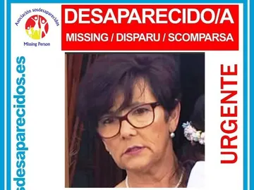 Encarnación Murillo, en un cartel de la Guardia Civil alertando de su desaparición Encarnación Murillo, en un cartel de la Guardia Civil alertando de su desaparición