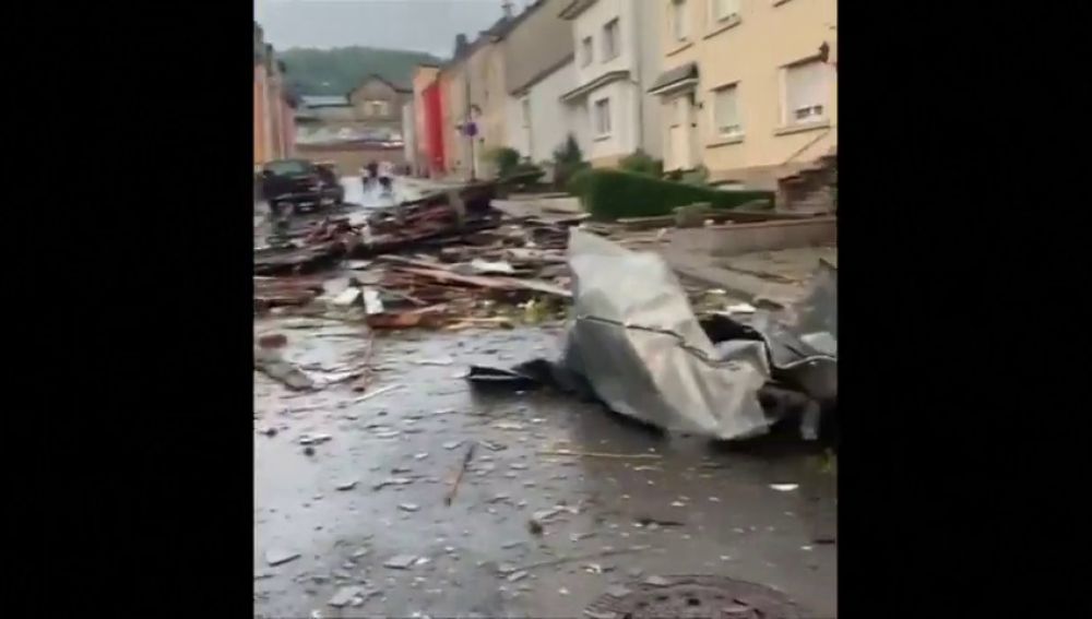 Un tornado destroza el sur de Luxemburgo y deja varios heridos