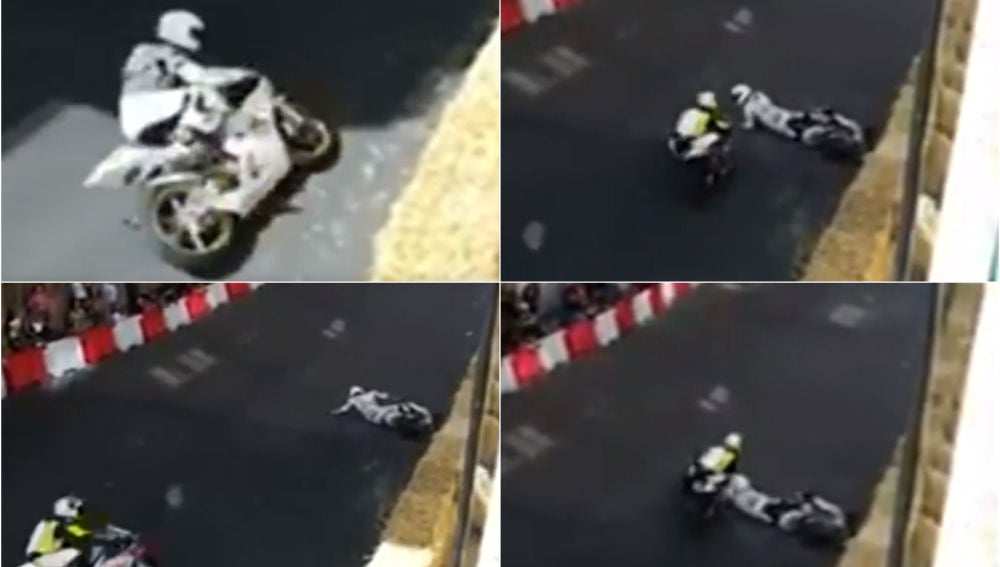 Un piloto atropella a otro en el circuito urbano de La Bañeza