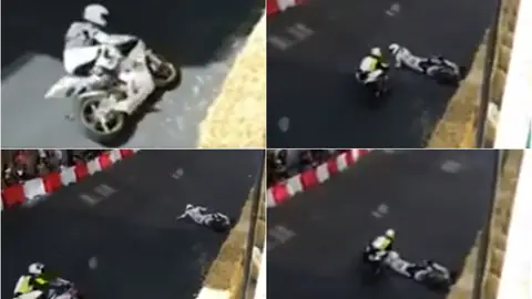 Un piloto atropella a otro en el circuito urbano de La Bañeza Un piloto atropella a otro en el circuito urbano de La Bañeza