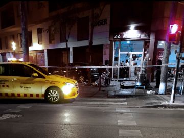 Fotografía del lugar del accidente del twitter de Unió de Mossos per la Constitució