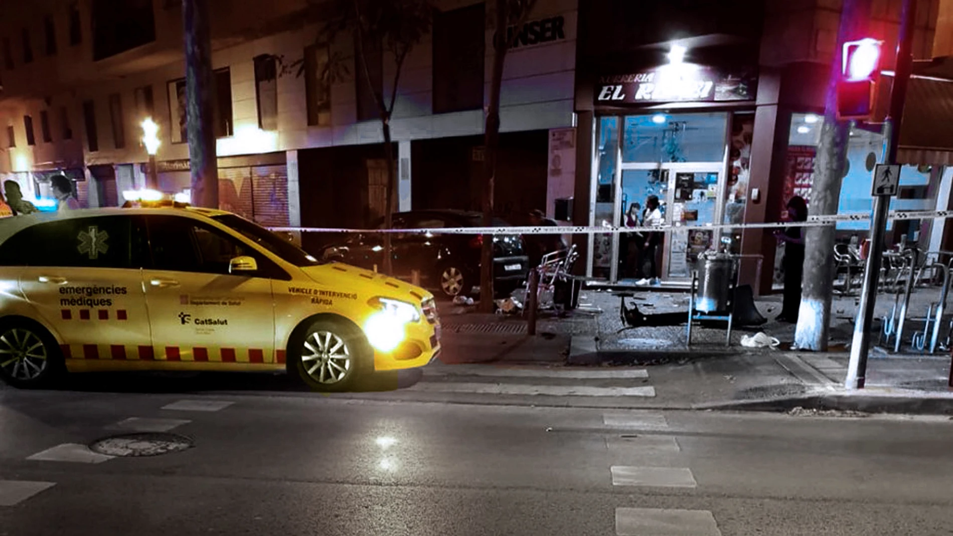 Fotografía del lugar del accidente del twitter de Unió de Mossos per la Constitució Fotografía del lugar del accidente del twitter de Unió de Mossos per la Constitució