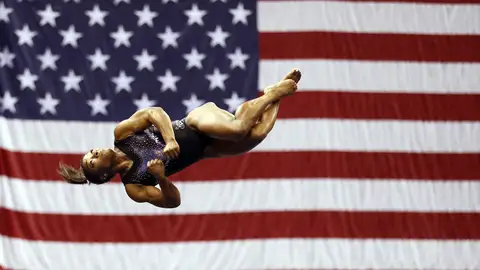 Simone Biles durante los Campeonatos Nacionales en Estados Unidos Simone Biles durante los Campeonatos Nacionales en Estados Unidos
