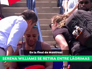 Serena Williams, entre lágrimas al tener que retirarse de la final de Toronto: "No me puedo mover, lo intento, pero no puedo" Serena Williams, entre lágrimas al tener que retirarse de la final de Toronto: "No me puedo mover, lo intento, pero no puedo"