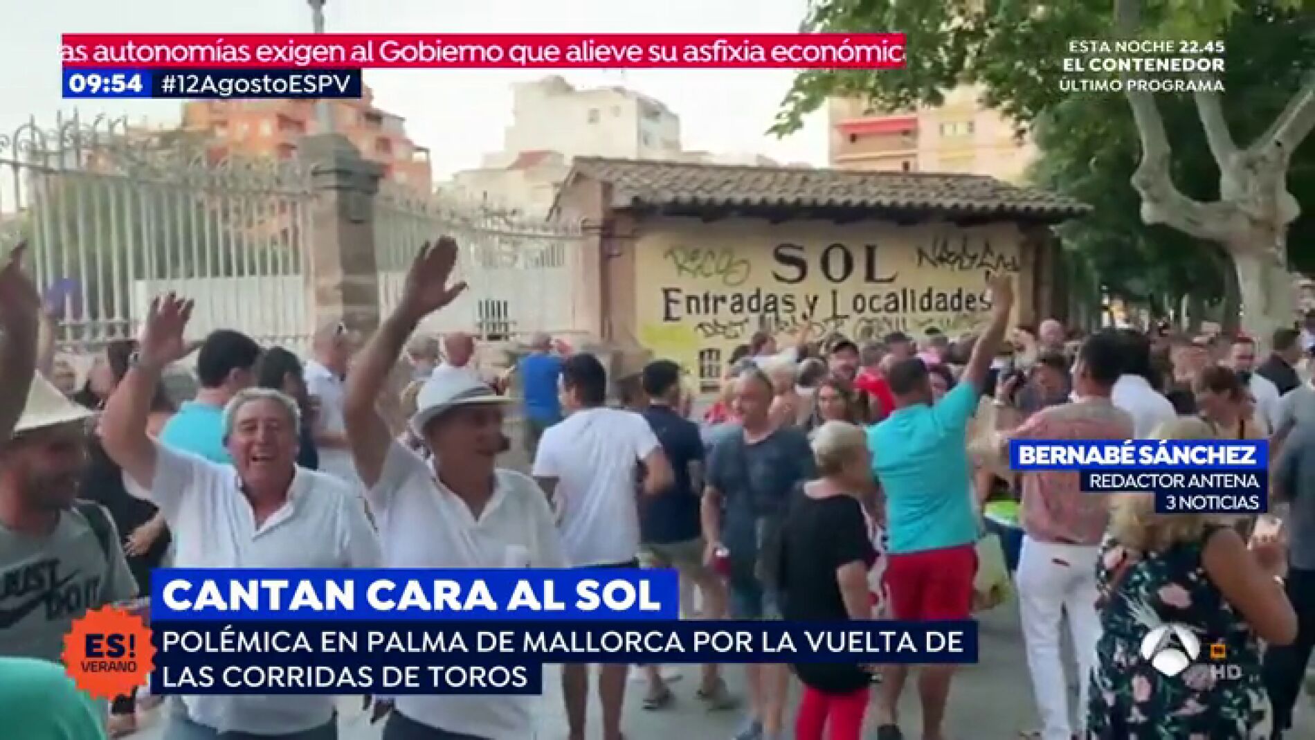 'Cara al Sol' en las corridas de toros en Mallorca