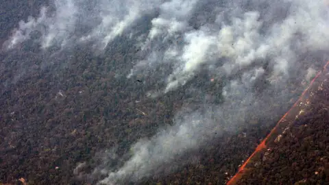 Imagen de un incendio en el Amazonas Imagen de un incendio en el Amazonas