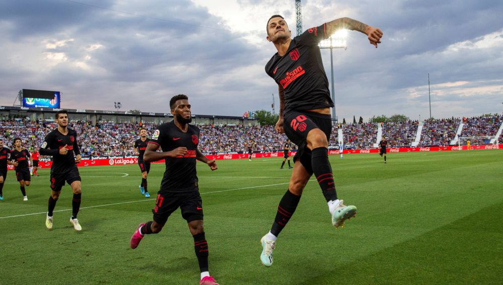 Vitolo celebra el gol de la victoria