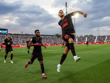Vitolo celebra el gol de la victoria Vitolo celebra el gol de la victoria