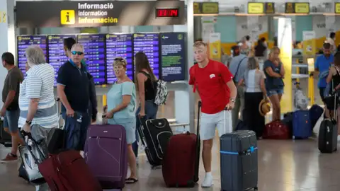 Colas en el Aeropuerto de El Prat Colas en el Aeropuerto de El Prat