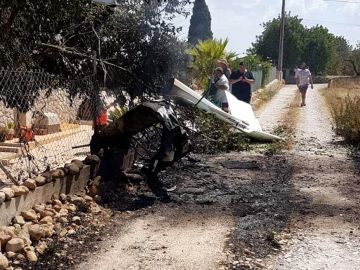 Lugar del accidente entre una avioneta y un helicóptero en Mallorca Lugar del accidente entre una avioneta y un helicóptero en Mallorca
