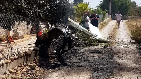 Lugar del accidente entre una avioneta y un helicóptero en Mallorca Lugar del accidente entre una avioneta y un helicóptero en Mallorca