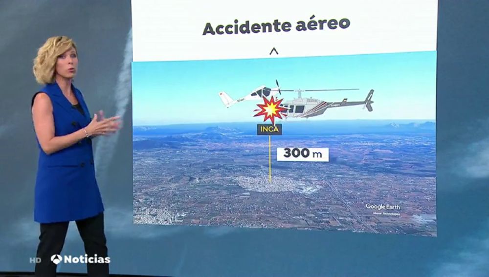 Reconstrucción del accidente aéreo en el que dos aeronaves colisionaron en Mallorca