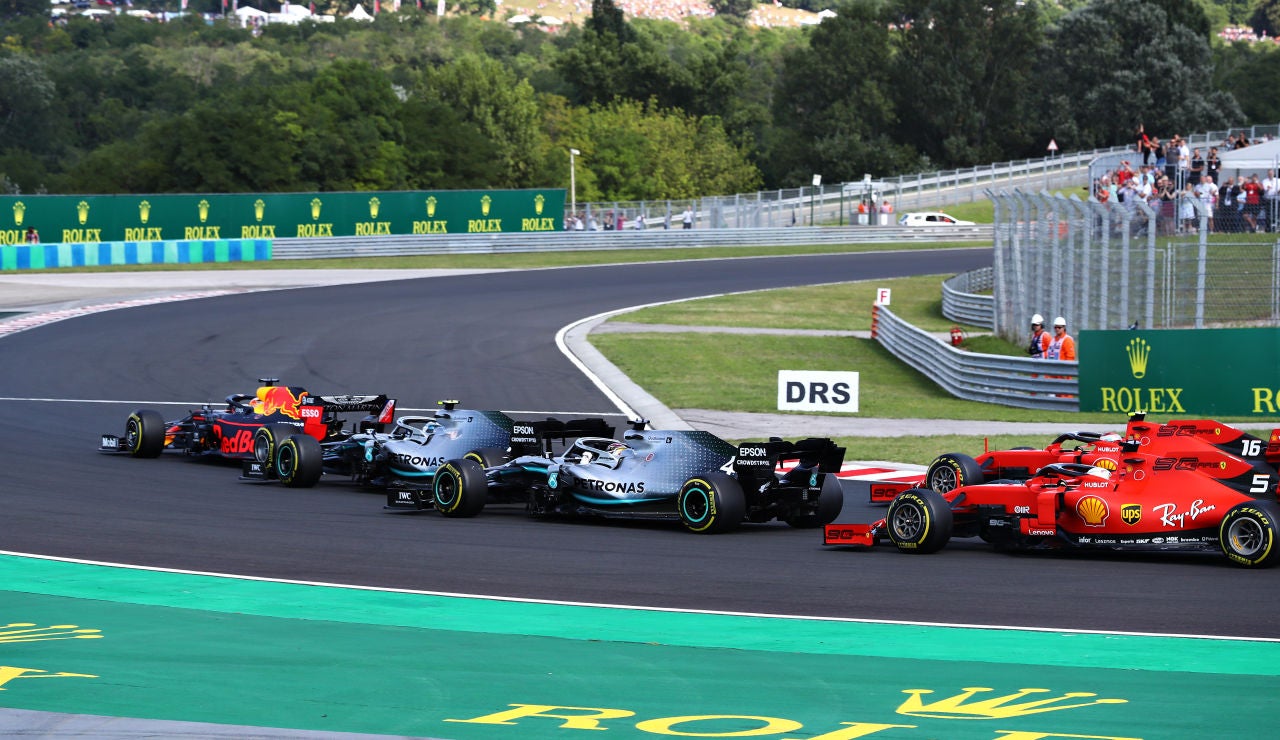 Coches de Fórmula 1 en el GP de Hungría