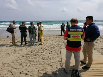 Playa donde se ha estrellado un avión del Ejército del Aire Playa donde se ha estrellado un avión del Ejército del Aire