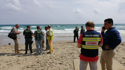 Playa donde se ha estrellado un avión del Ejército del Aire Playa donde se ha estrellado un avión del Ejército del Aire