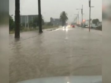 La gota fría inunda varias avenidas en Ibiza