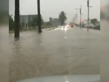 La gota fría inunda varias avenidas en Ibiza La gota fría inunda varias avenidas en Ibiza