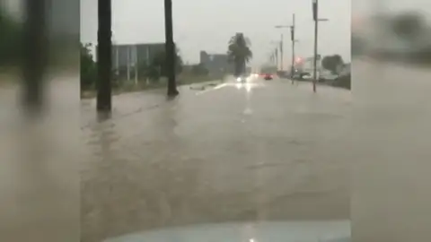 La gota fría inunda varias avenidas en Ibiza La gota fría inunda varias avenidas en Ibiza