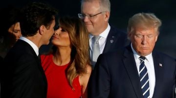La viral foto de Melania y Trudeau en la cumbre del G7