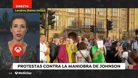 Los británicos se manifiestan por el "golpe a la democracia" de Boris Jhonson Los británicos se manifiestan por el "golpe a la democracia" de Boris Jhonson