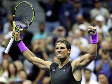 Rafa Nadal en su partido contra Millman