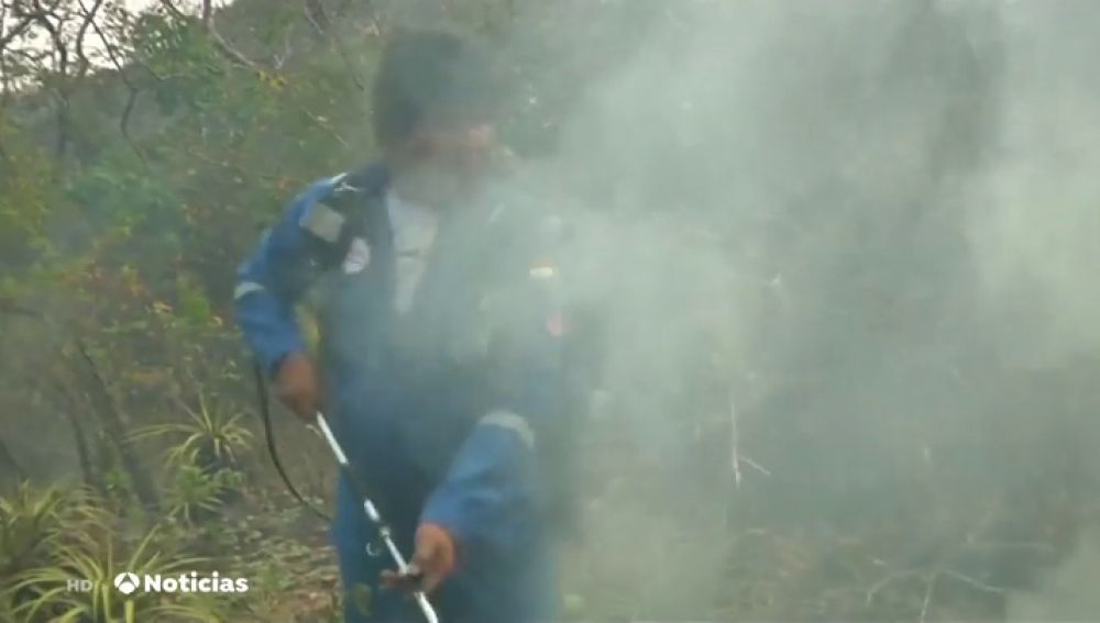 Evo Morales se une a los equipos que luchan contra los incendios de la amazonia boliviana