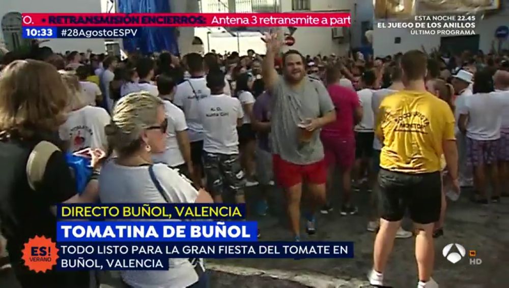 La tomatina de Buñol, en directo en streaming