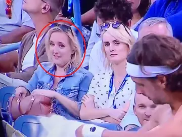 La 'pillada' a una aficionada del US Open La 'pillada' a una aficionada del US Open