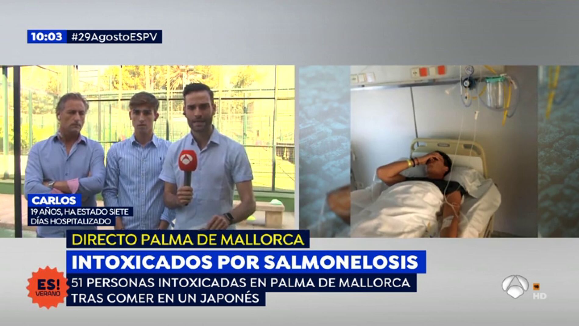 Intoxicados por salmonelosis.