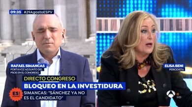 El cabreo de Elisa Beni con Rafael Simancas: 