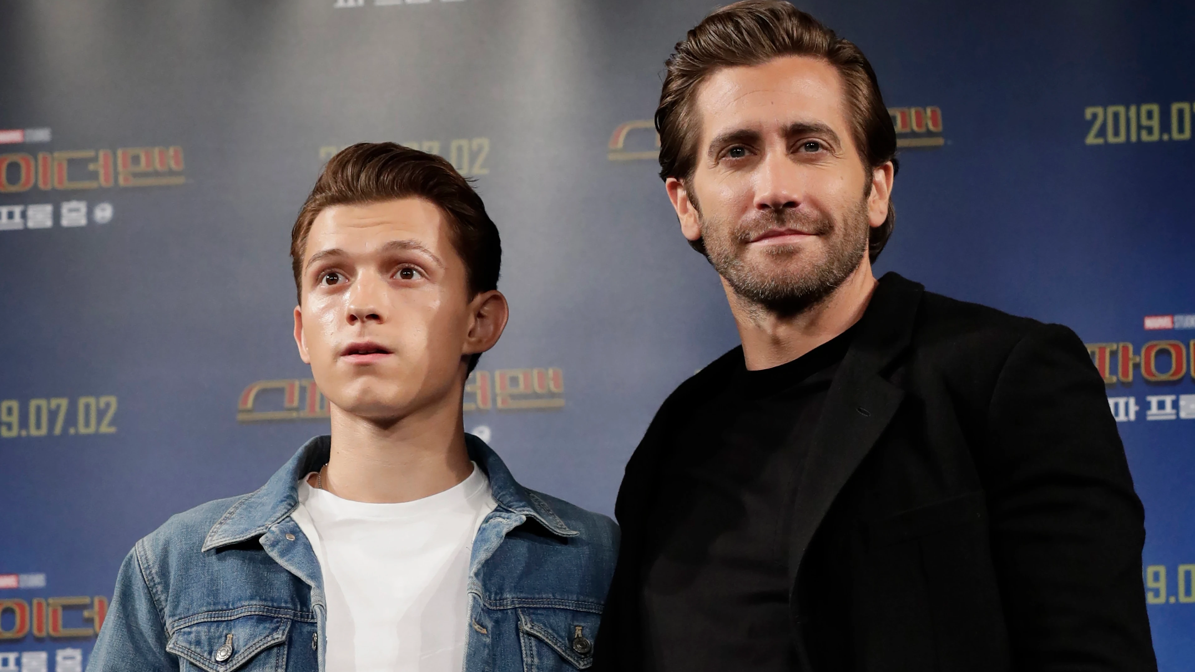 Tom Holland y Jake Gyllenhaal, protagonistas de 'SpiderMan: Lejos de Casa' Tom Holland y Jake Gyllenhaal, protagonistas de 'SpiderMan: Lejos de Casa'