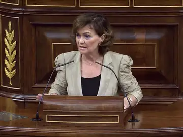 Carmen Calvo: "La Comisión Europea reconoce que fue el gobierno español el que desbloqueó la crisis del Open Arms" Carmen Calvo: "La Comisión Europea reconoce que fue el gobierno español el que desbloqueó la crisis del Open Arms"