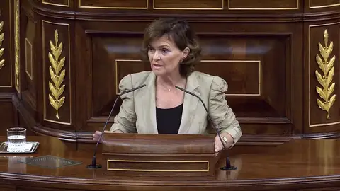 Carmen Calvo: "La Comisión Europea reconoce que fue el gobierno español el que desbloqueó la crisis del Open Arms" Carmen Calvo: "La Comisión Europea reconoce que fue el gobierno español el que desbloqueó la crisis del Open Arms"