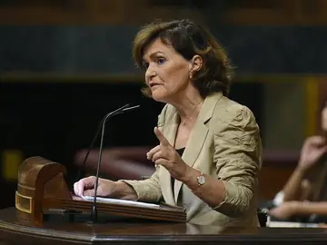 La vicepresidenta del Gobierno en funciones, Carmen Calvo La vicepresidenta del Gobierno en funciones, Carmen Calvo