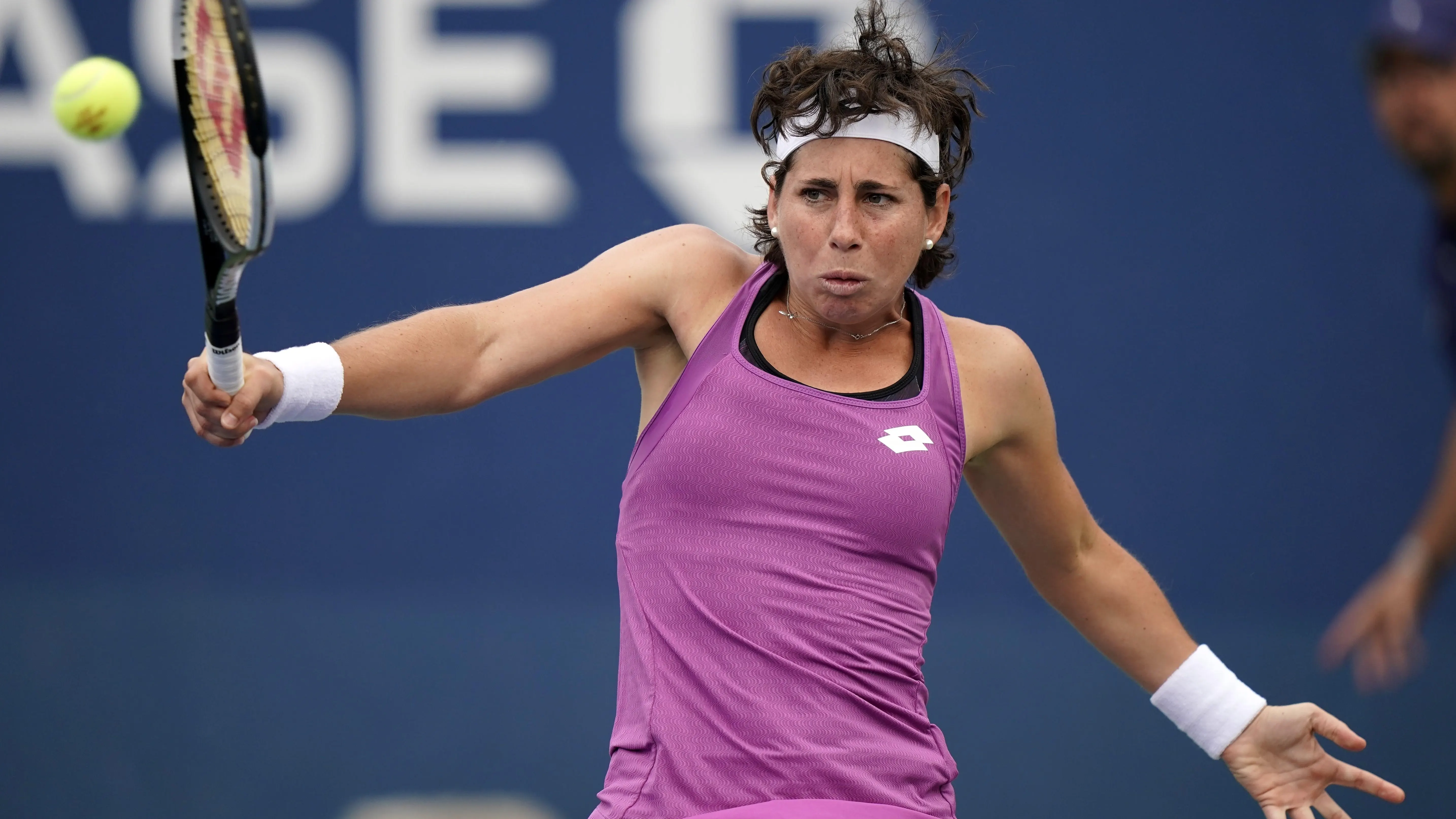 Carla Su&aacute;rez, en acci&oacute;n en el US Open