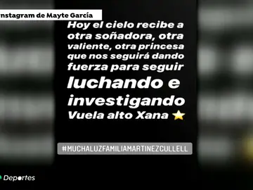 El conmovedor mensaje de Mayte García, mujer de Cañizares, tras la muerte de la hija de Luis Enrique: "Hoy el cielo recibe a otra soñadora" El conmovedor mensaje de Mayte García, mujer de Cañizares, tras la muerte de la hija de Luis Enrique: "Hoy el cielo recibe a otra soñadora"