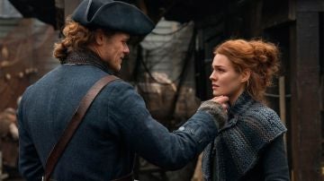 Sam Heughan y Sophie Skelton, Jaime y Brianna en 'Outlander'