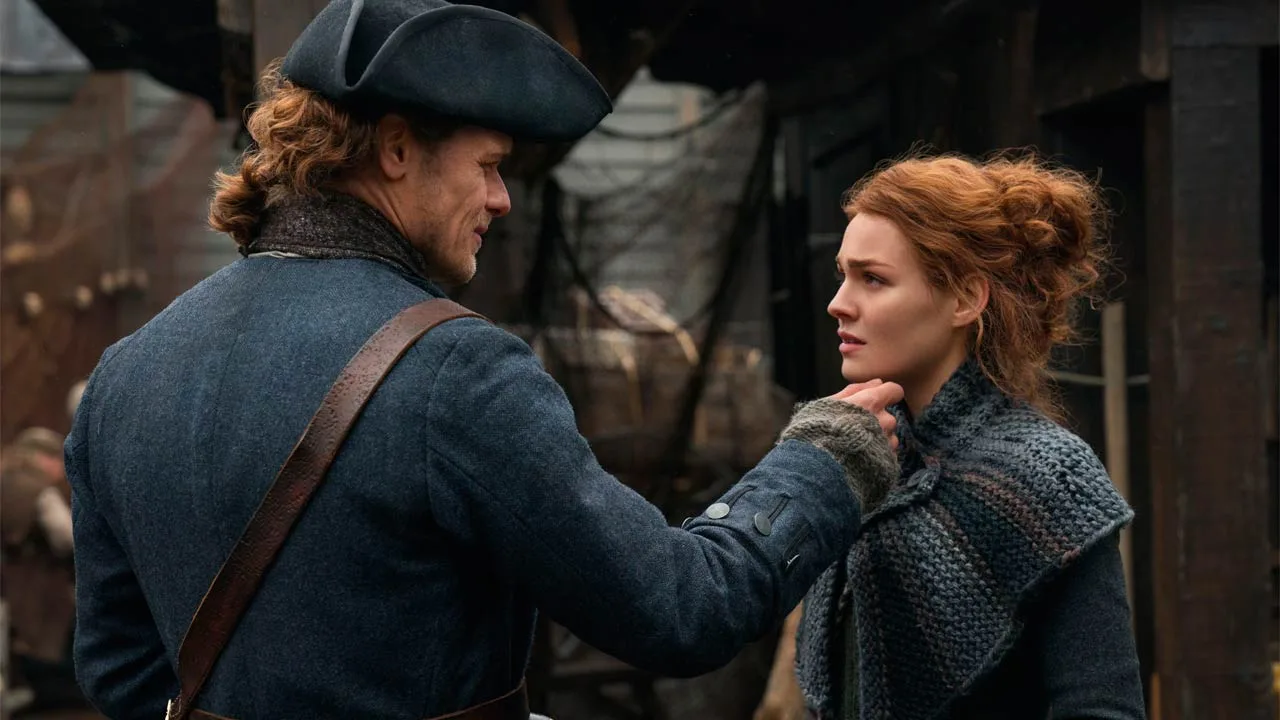 Sam Heughan y Sophie Skelton, Jaime y Brianna en 'Outlander' Sam Heughan y Sophie Skelton, Jaime y Brianna en 'Outlander'