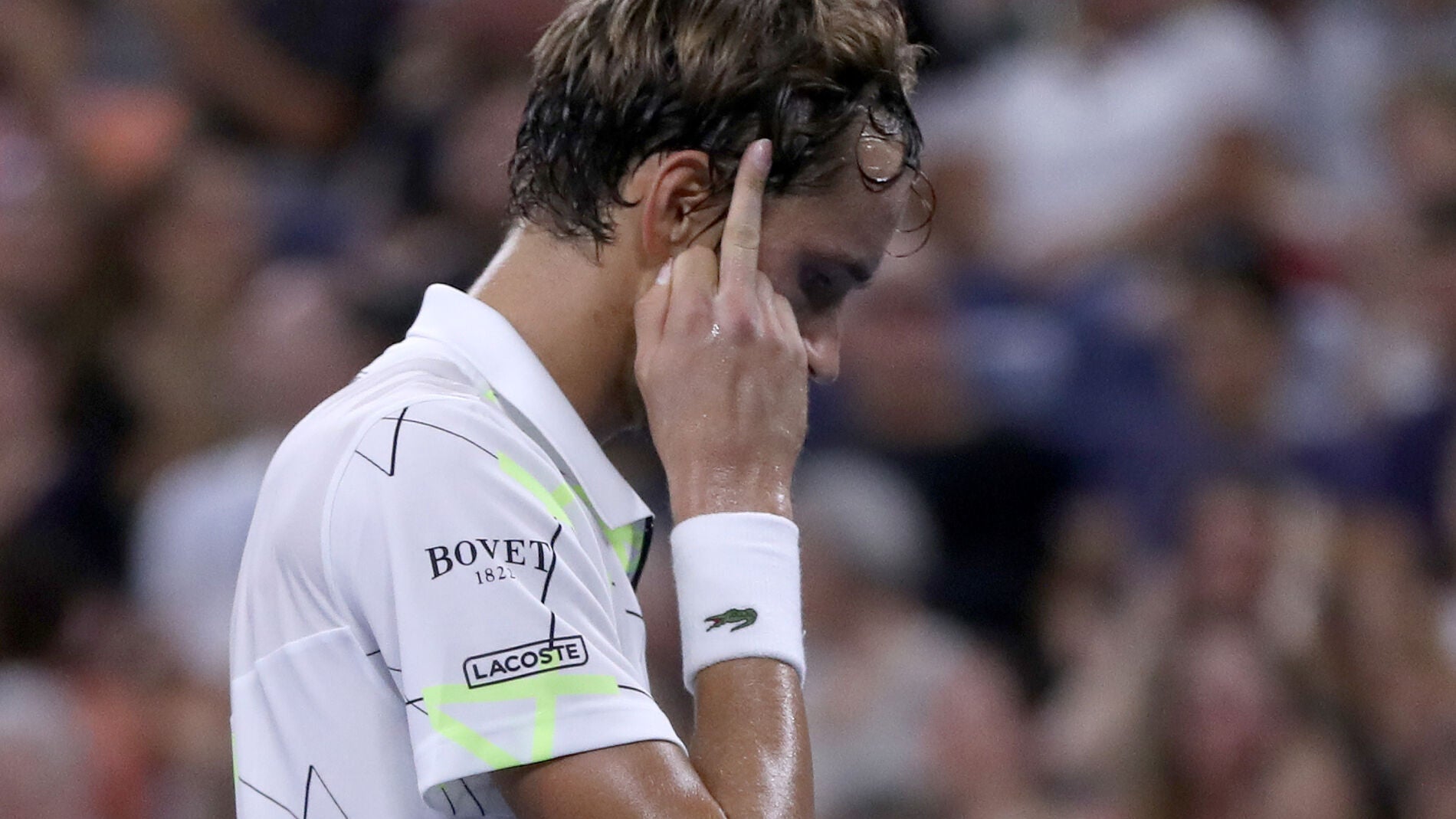 Medvedev saca la peineta al p&uacute;blico durante el US Open 