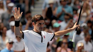 Federer celebra una victoria
