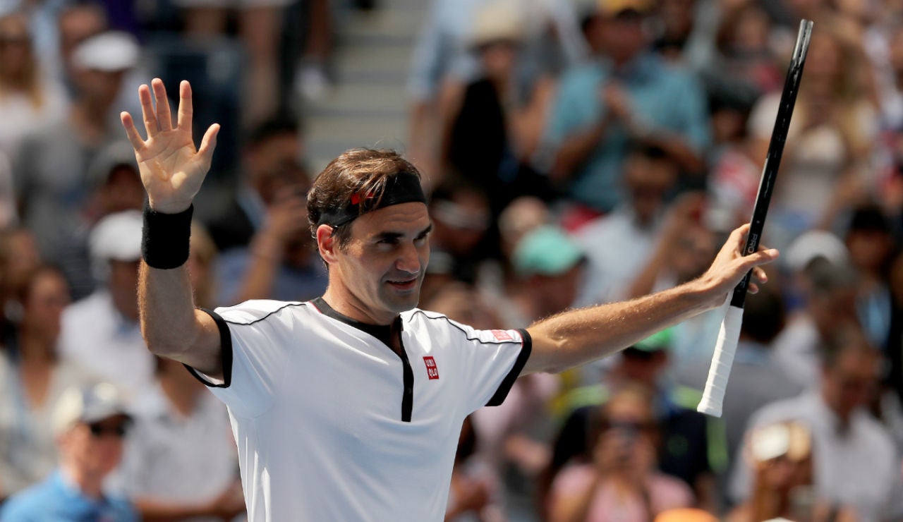 Federer celebra una victoria