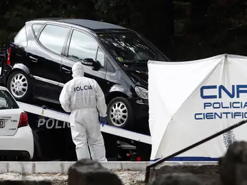 El coche de la exesquiadora olímpica Blanca Fernández Ochoa, un Mercedes clase A negro El coche de la exesquiadora olímpica Blanca Fernández Ochoa, un Mercedes clase A negro