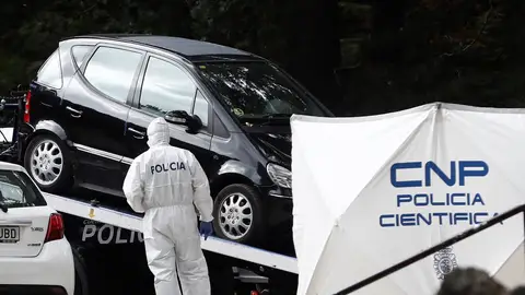 El coche de la exesquiadora olímpica Blanca Fernández Ochoa, un Mercedes clase A negro El coche de la exesquiadora olímpica Blanca Fernández Ochoa, un Mercedes clase A negro