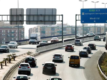 La A-3 a la salida de Valencia en la operación retorno La A-3 a la salida de Valencia en la operación retorno