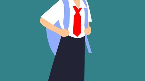 Niña con uniforme escolar Niña con uniforme escolar