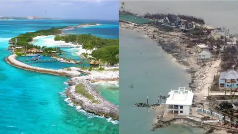 Bahamas, antes y después Bahamas, antes y después