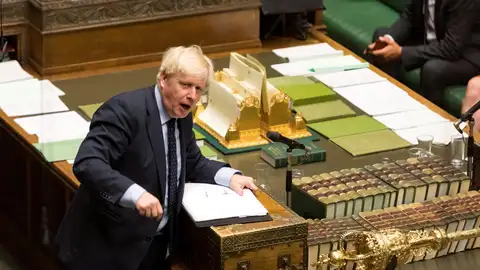Boris Johnson en el Parlamento británico Boris Johnson en el Parlamento británico