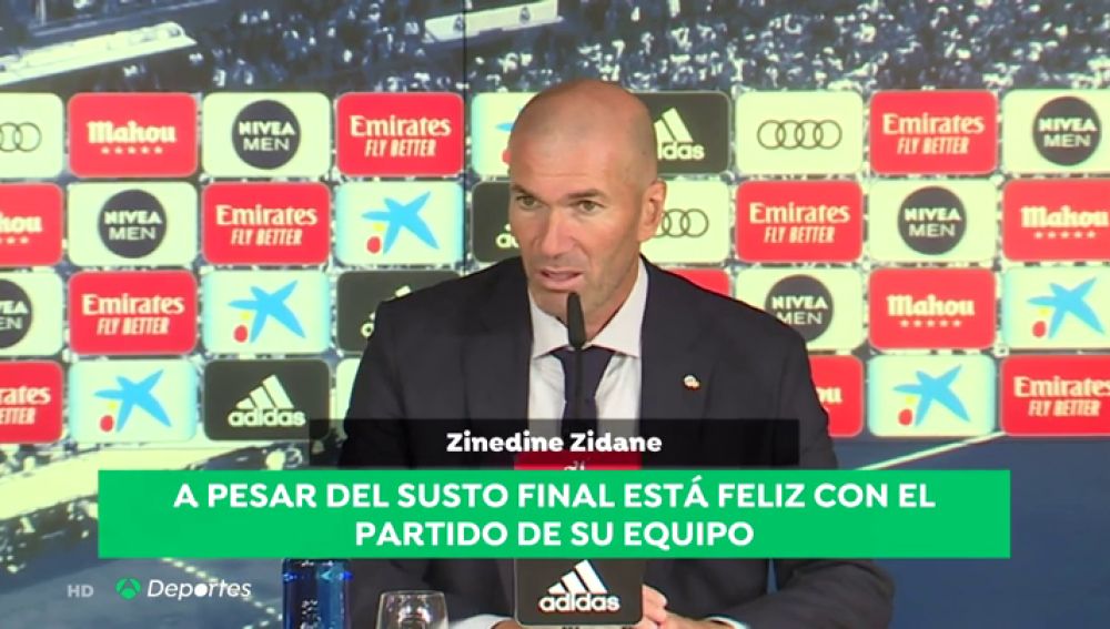 Zinedine Zidane con buenas sensaciones: "Conseguimos tres puntos con juego, goles y entrega"