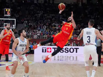 Ricky Rubio durante la final del Mundial de Baloncesto Ricky Rubio durante la final del Mundial de Baloncesto