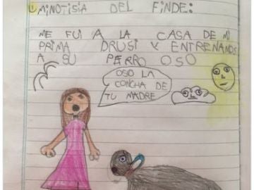 La noticia periodística de una niña de seis años